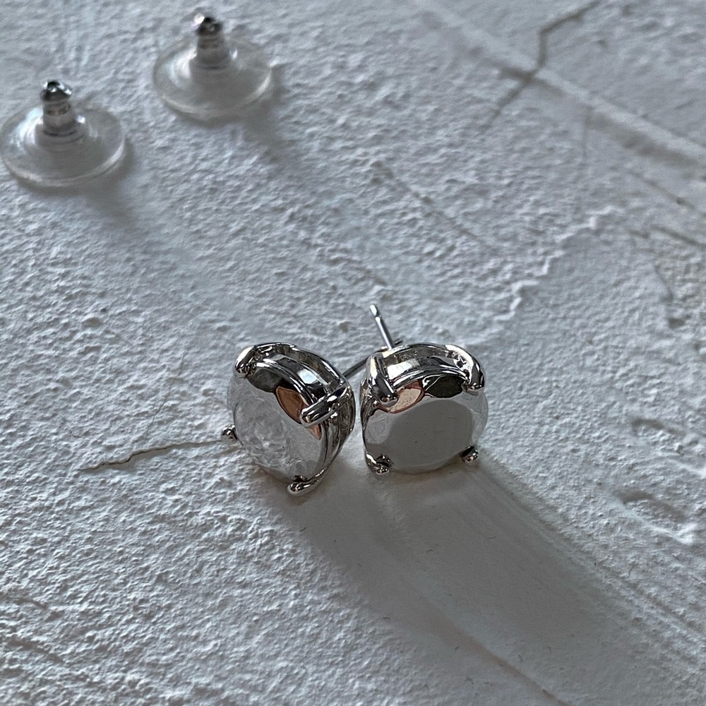 Kate Spade silver chrome studs